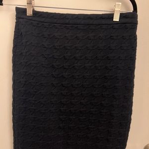 S Ann Taylor Winter Navy Blue Pencil Skirt